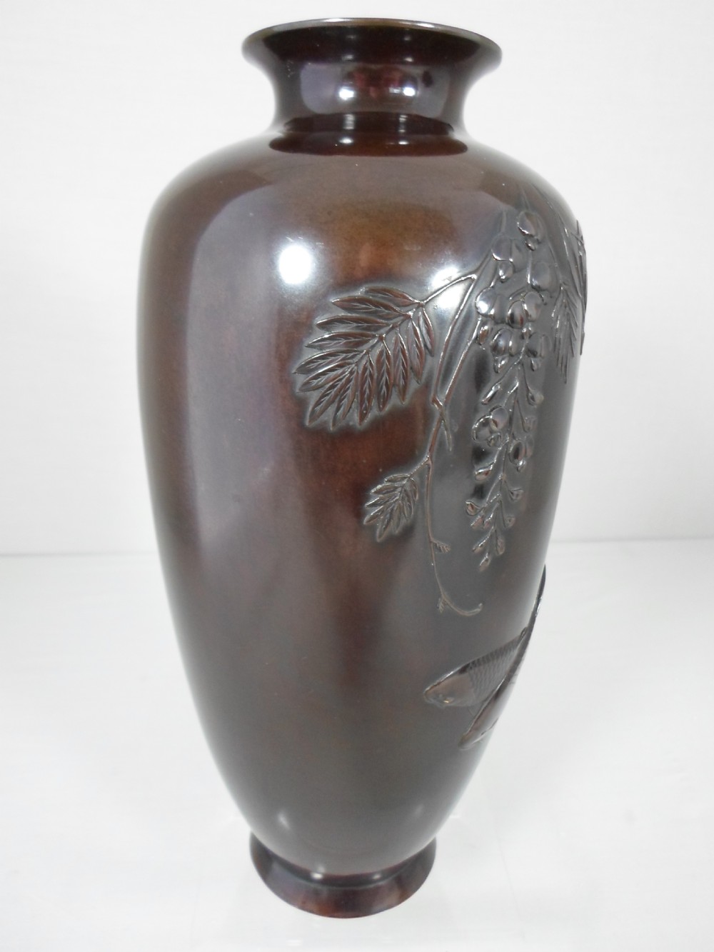 SUPERB HIGH QUALITY TOKYO SCHOOL JAPANESE BRONZE VASES View VII