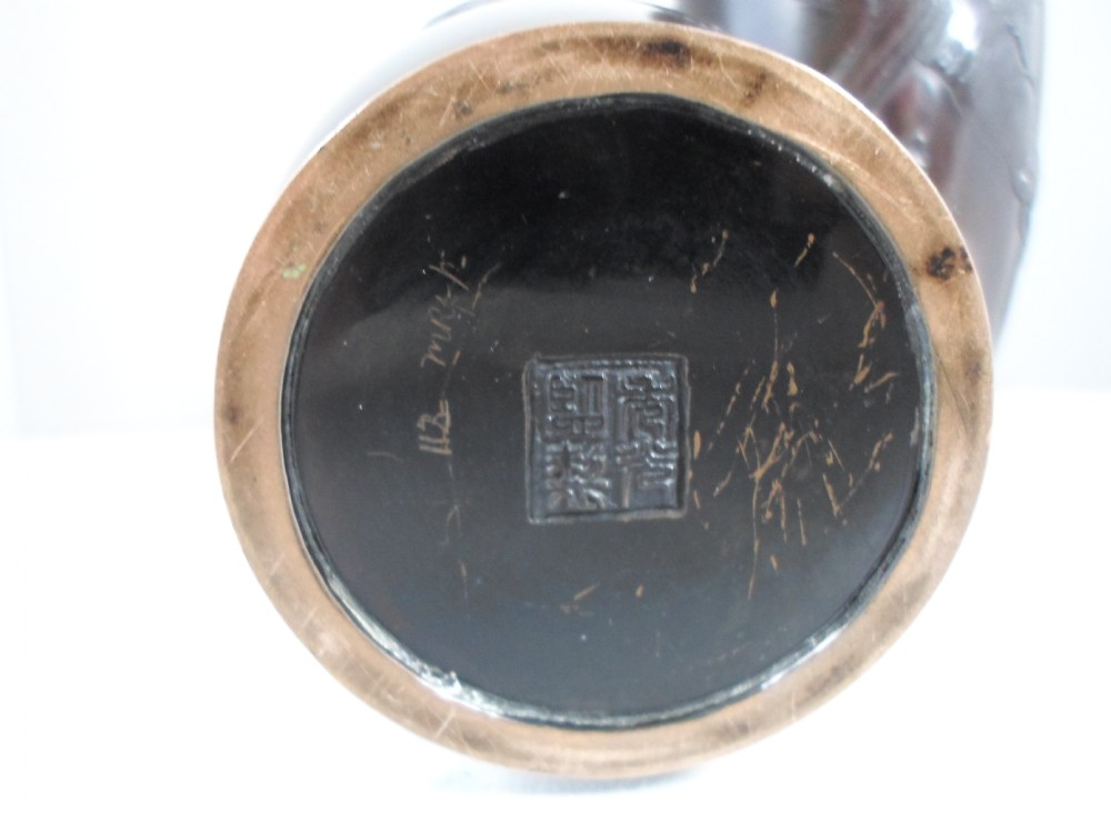 SUPERB HIGH QUALITY TOKYO SCHOOL JAPANESE BRONZE VASES View XI