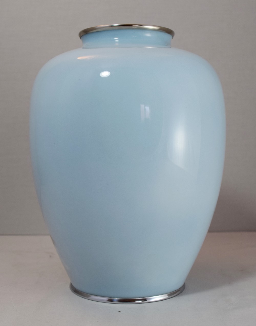 LARGE ANDO JAPANESE CLOISONNE VASE DEPICTING MOUNT FUJI View IV