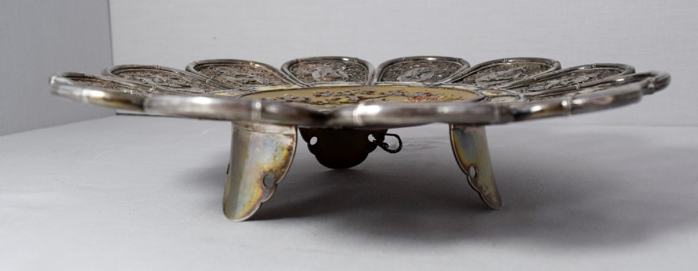 EXQUISITE JAPANESE GOLD LACQUER & SHIBAYAMA SILVER PANEL View VII