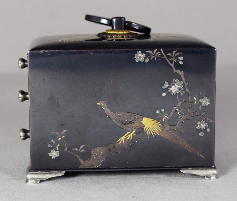 A FINE AND RARE MINIATURE SHAKUDO KODANSU BY NOGAWA View II
