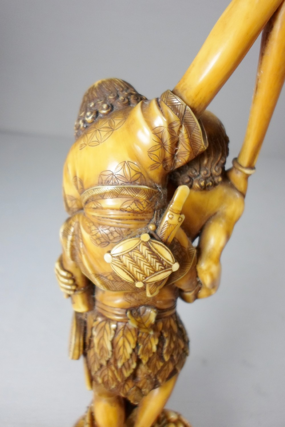 AN UNUSUAL JAPANESE IVORY OKIMONO OF ASHINAGA AND TENAGA View VIII