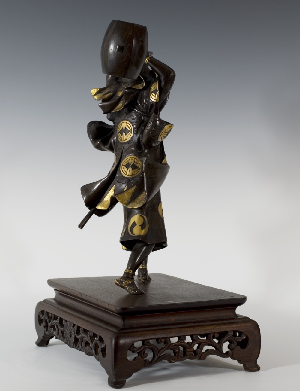 LARGE JAPANESE PARCEL GILDED BRONZE SAMURAI BY YOSHIMITSU View VII