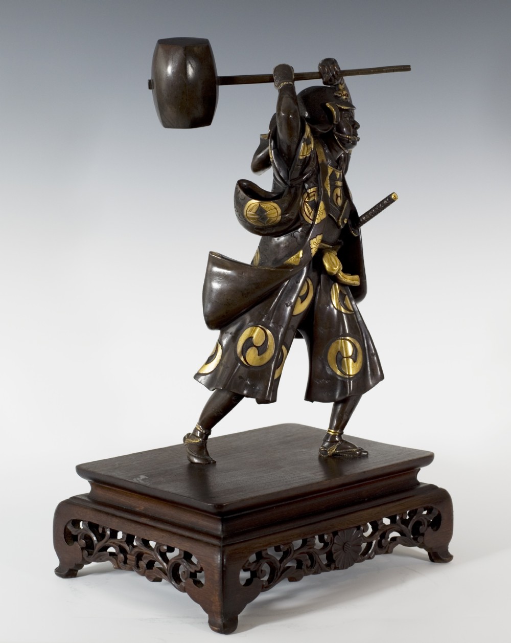 LARGE JAPANESE PARCEL GILDED BRONZE SAMURAI BY YOSHIMITSU View VIII