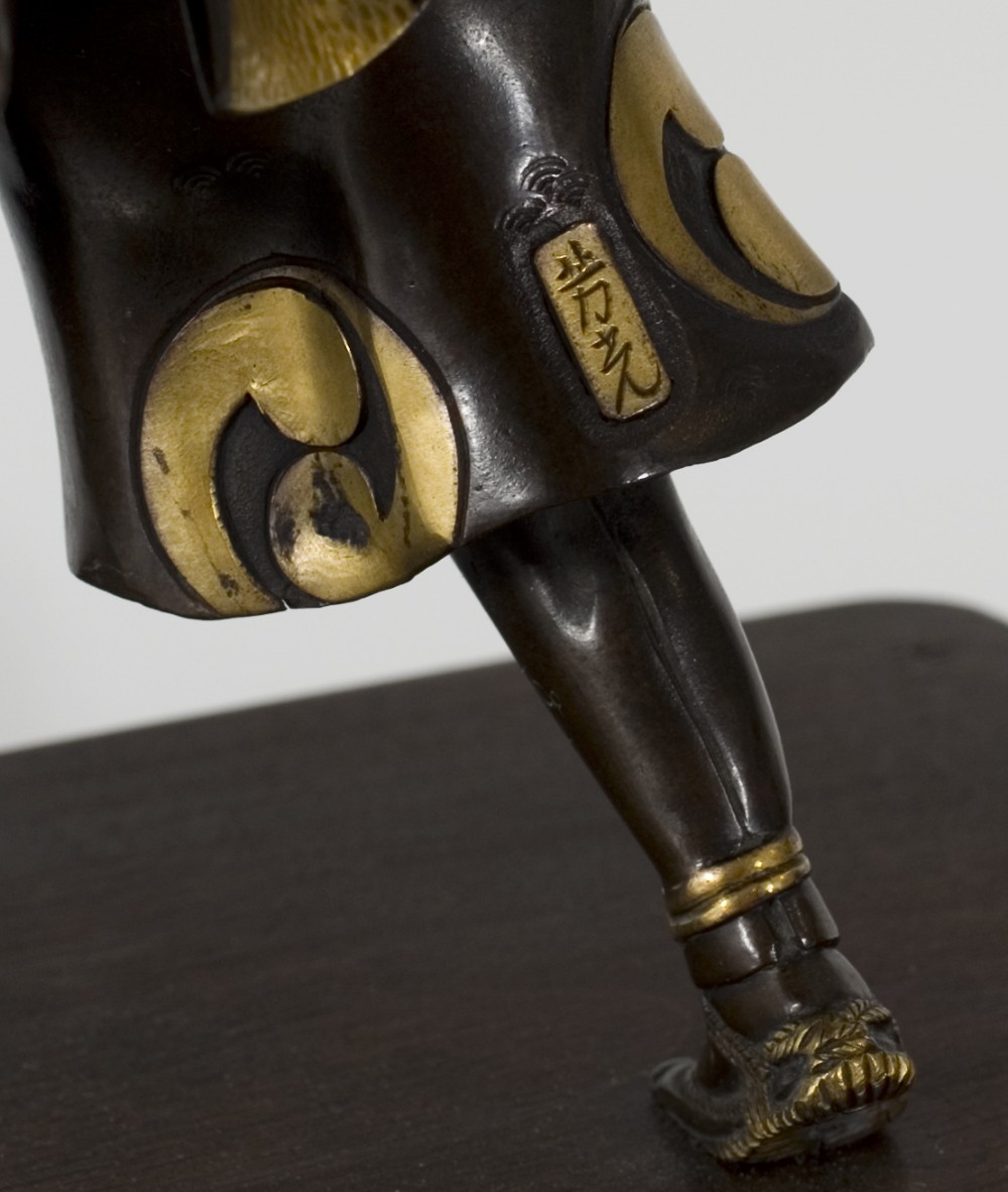 LARGE JAPANESE PARCEL GILDED BRONZE SAMURAI BY YOSHIMITSU View XIII
