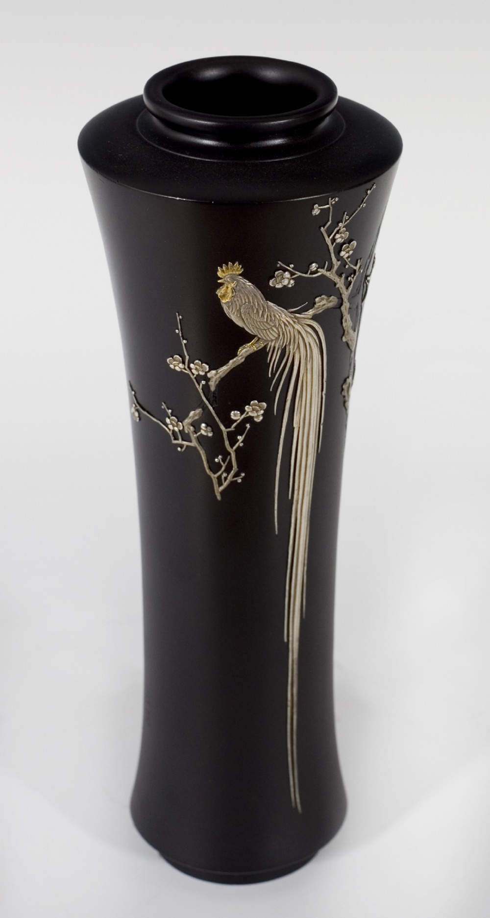 STYLISH JAPANESE MIXED METAL COCKEREL VASE BY NOGAWA View VI