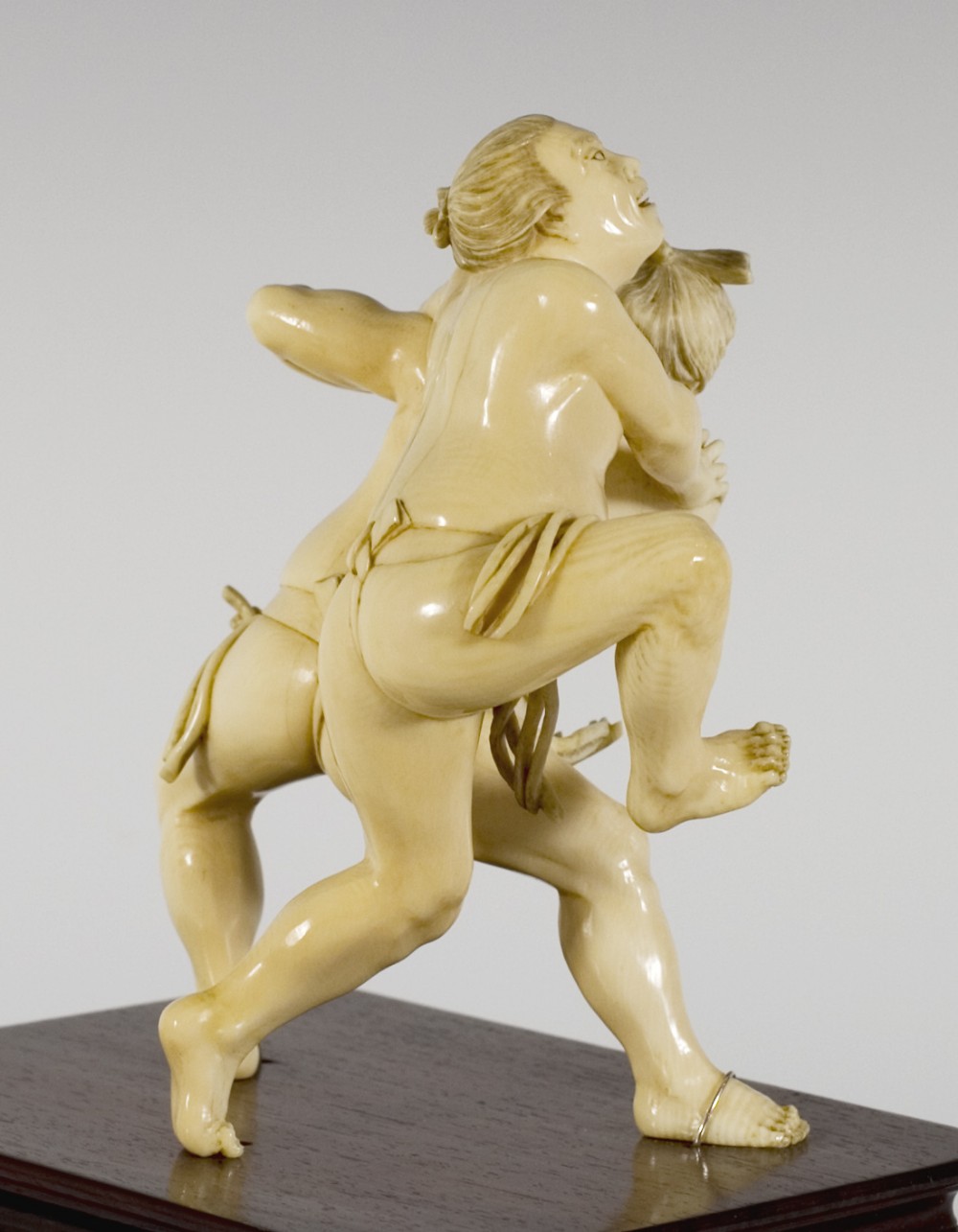 EXCEPTIONAL JAPANESE IVORY SUMO WRESTLERS OKIMONO View VII