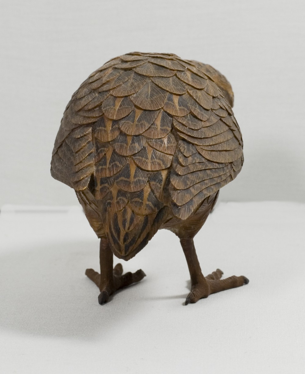 AN EXQUISITE PAIR OF JAPANESE BOXWOOD QUAIL MEIJI PERIOD View V