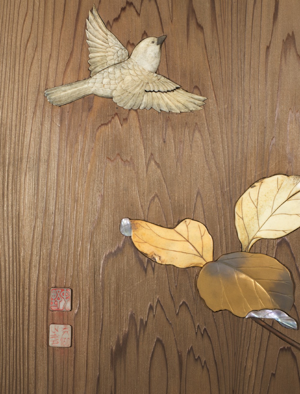 FINE QUALITY JAPANESE SHIBAYAMA STYLE ONLAID PANEL View V