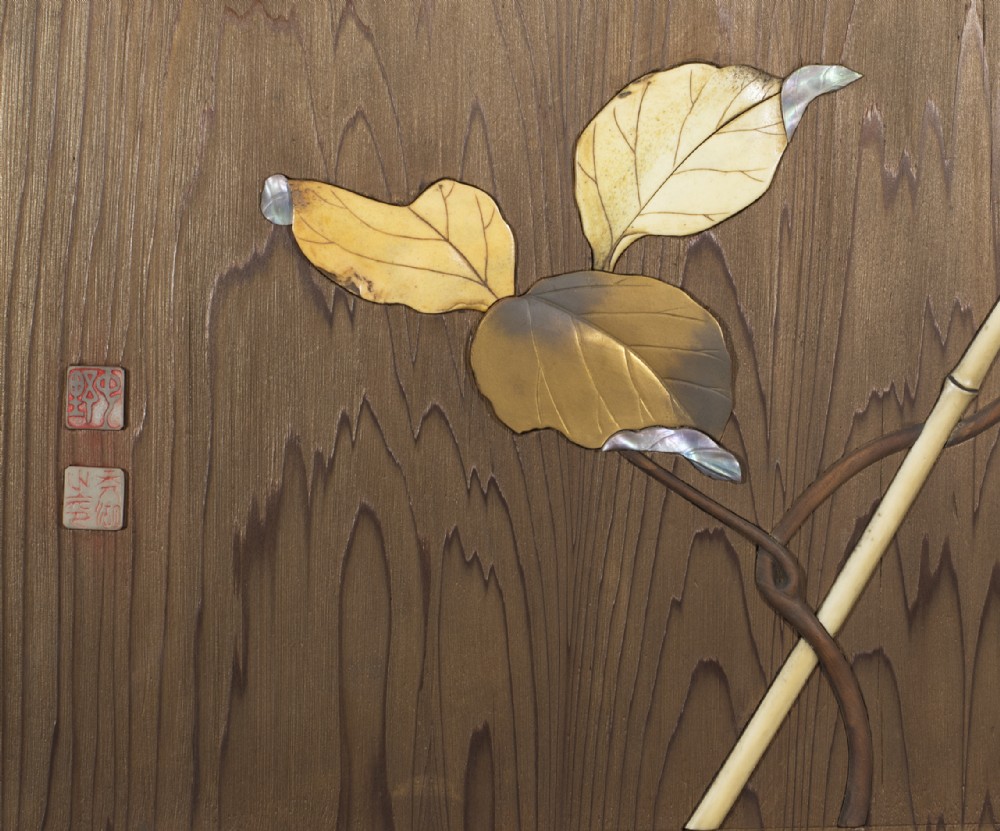 FINE QUALITY JAPANESE SHIBAYAMA STYLE ONLAID PANEL View VI