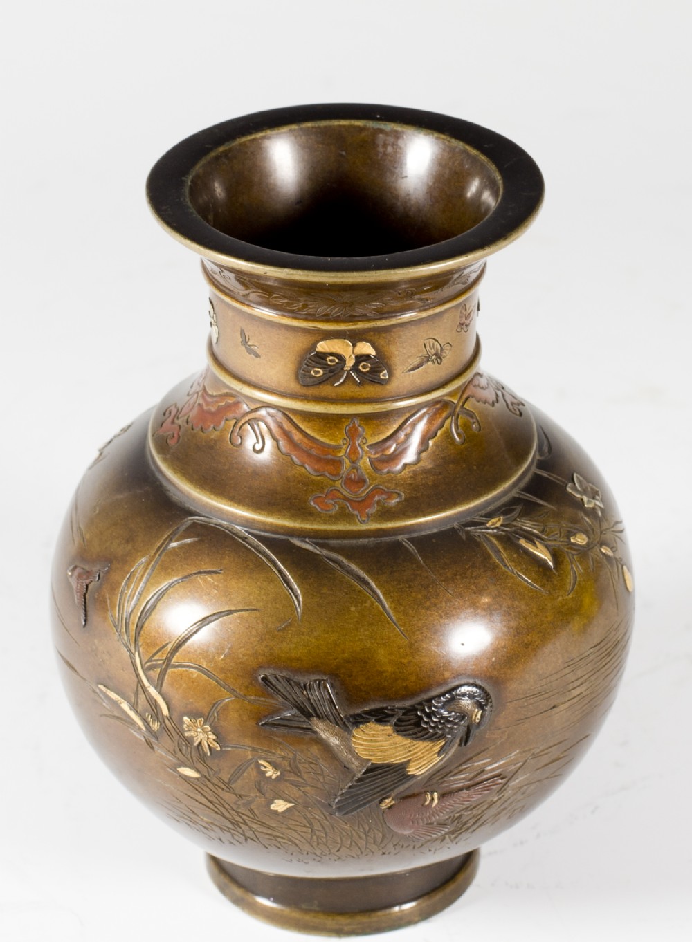 FINE QUALITY JAPANESE MIXED METAL VASE BY MIYABE ATSUYOSHI View VII