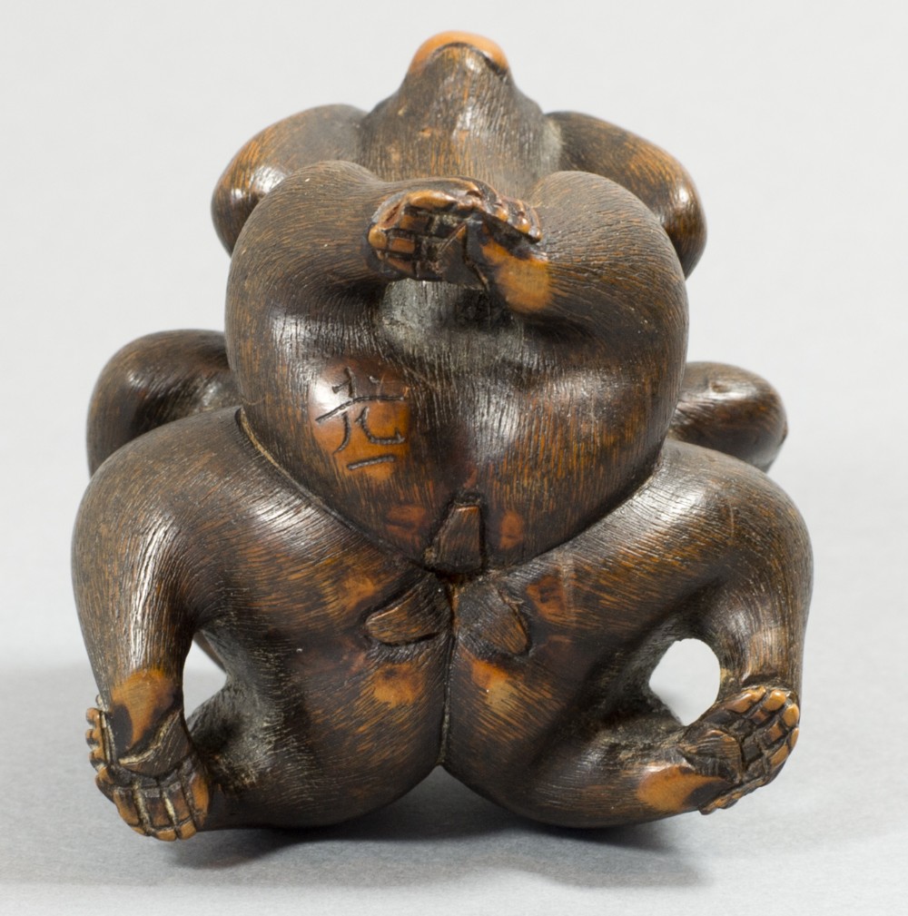 19TH CENTURY JAPANESE BOXWOOD MONKEY OKIMONO BY KOICHI View VII