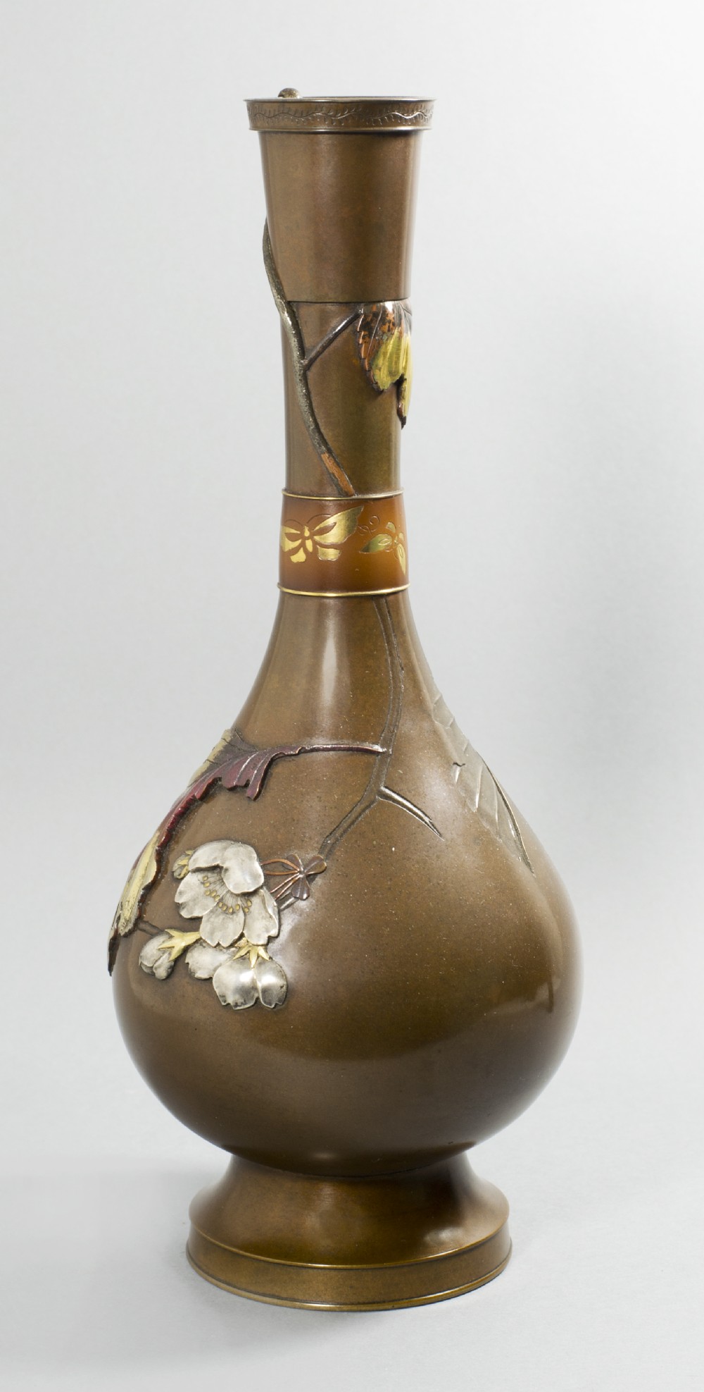HIGH QUALITY JAPANESE ONLAID VASE BY SUZUKI CHOKICHI  View II