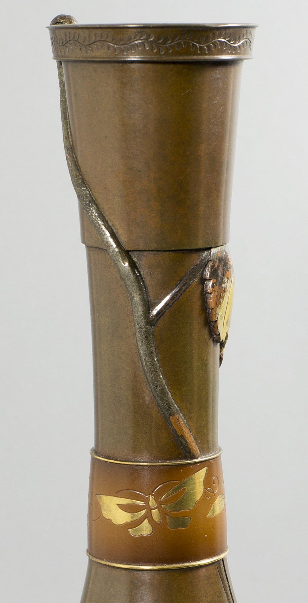 HIGH QUALITY JAPANESE ONLAID VASE BY SUZUKI CHOKICHI  View VI