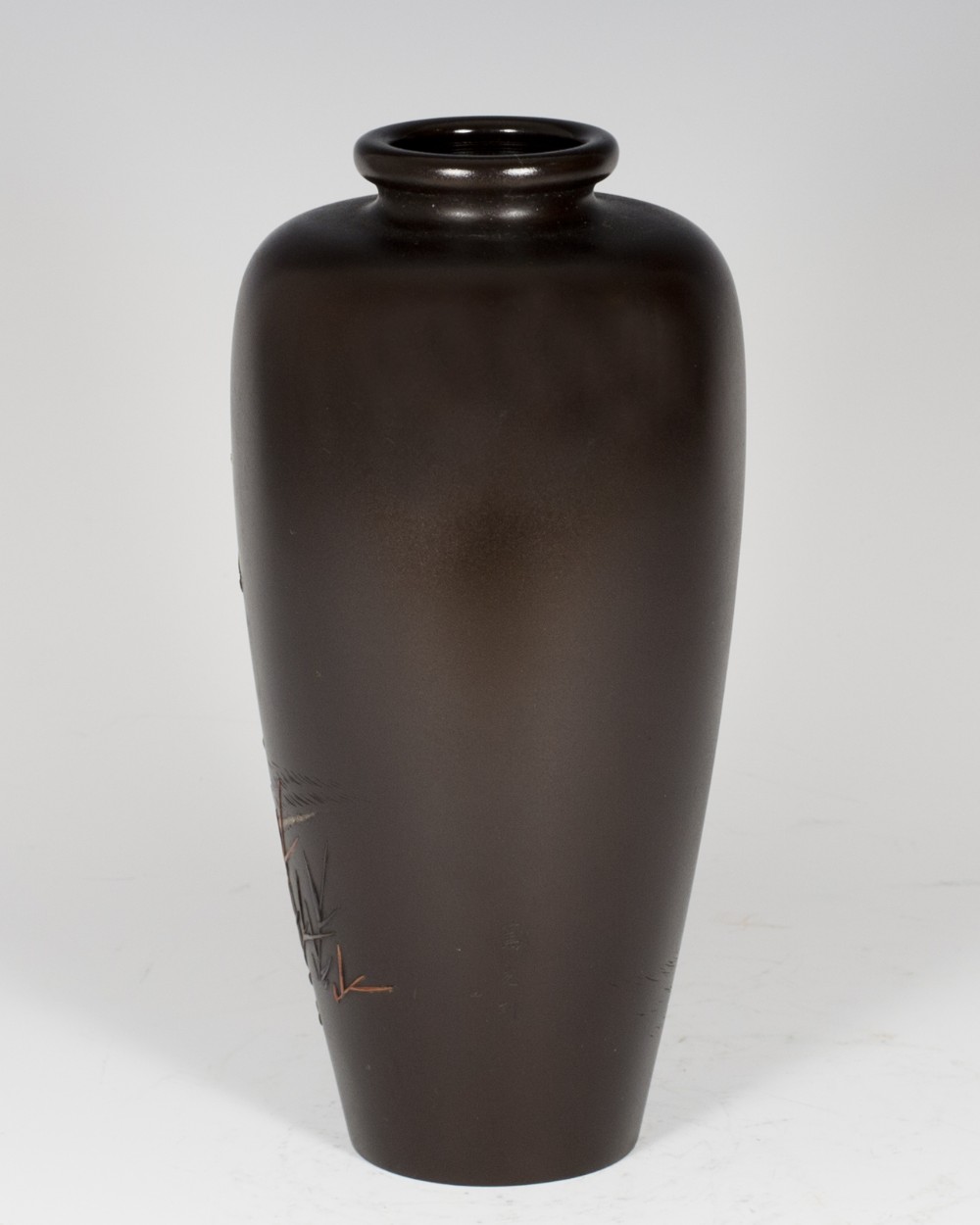 FINE QUALITY JAPANESE BRONZE MIXED METAL VASE  View III