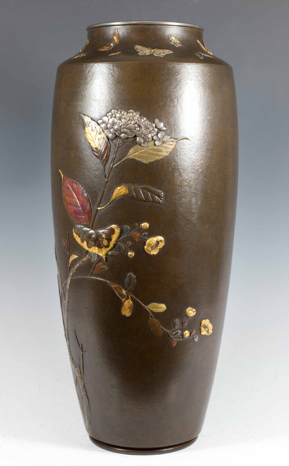 LARGE WORLD CLASS JAPANESE MIXED METAL VASE BY SUZUKI CHOKICHI (KAKA) View V