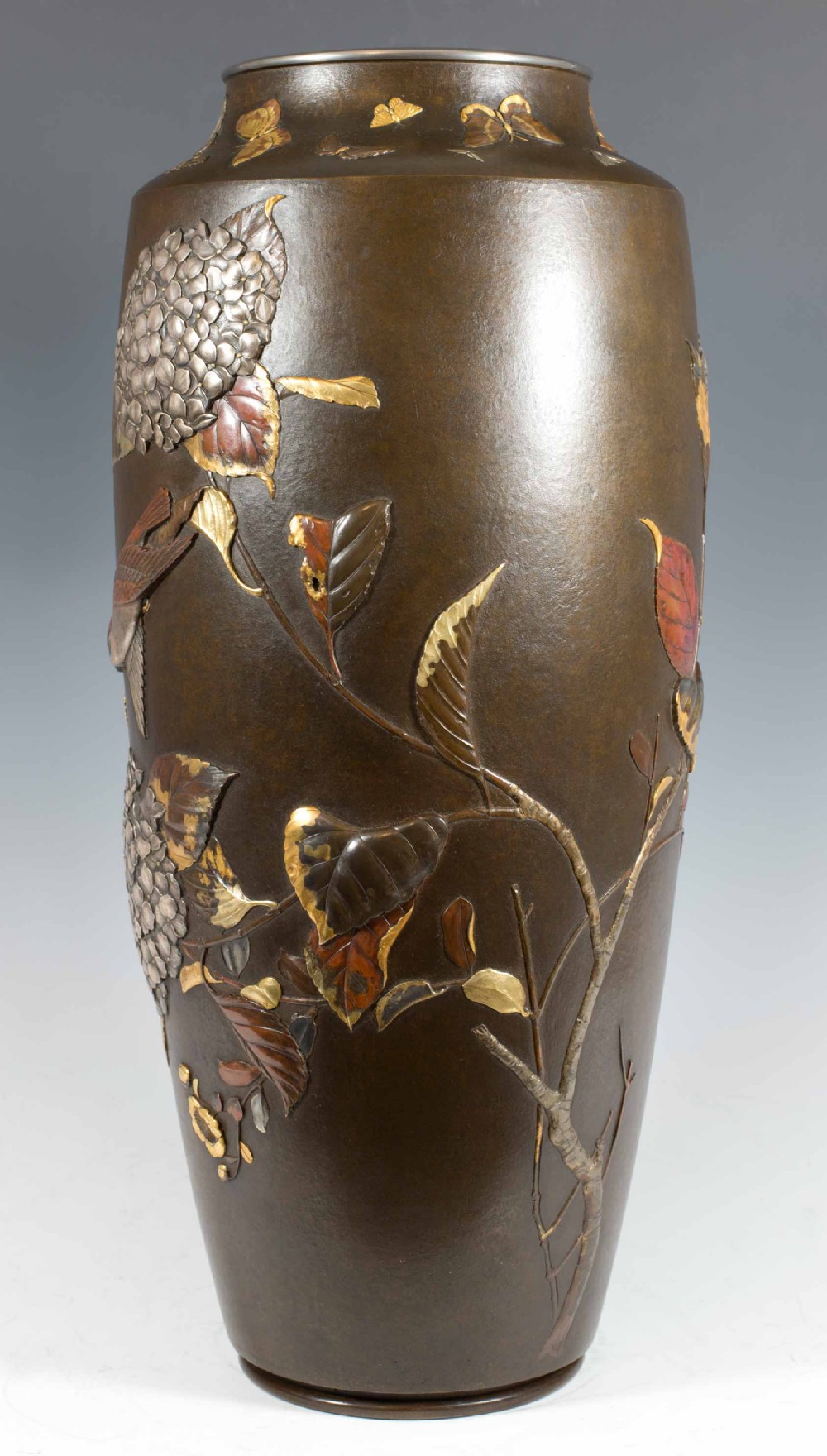 LARGE WORLD CLASS JAPANESE MIXED METAL VASE BY SUZUKI CHOKICHI (KAKA) View VII