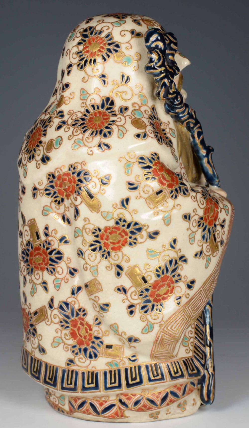 A JAPANESE IMPERIAL SATSUMA OKIMONO OF JUROJIN-GOD OF LONGEVITY View III