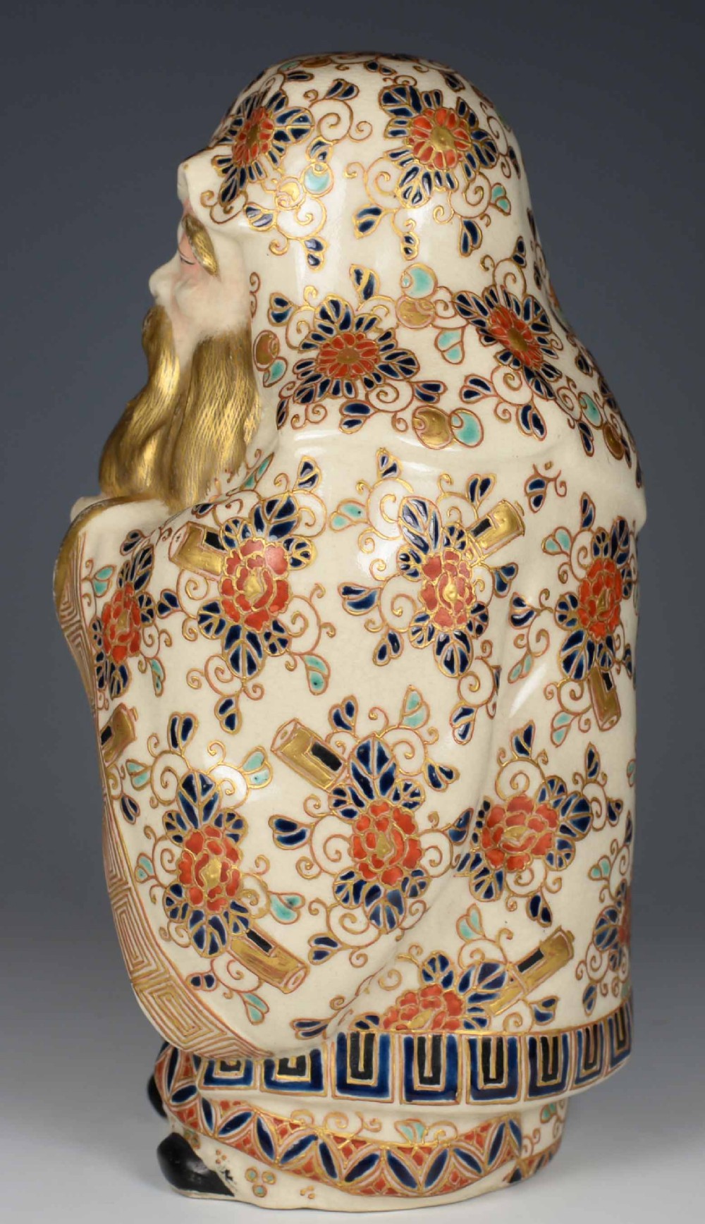 A JAPANESE IMPERIAL SATSUMA OKIMONO OF JUROJIN-GOD OF LONGEVITY View V
