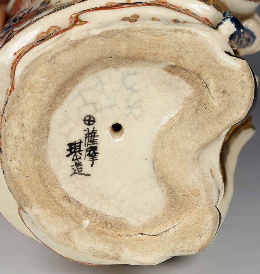 A JAPANESE IMPERIAL SATSUMA OKIMONO OF JUROJIN-GOD OF LONGEVITY View VII