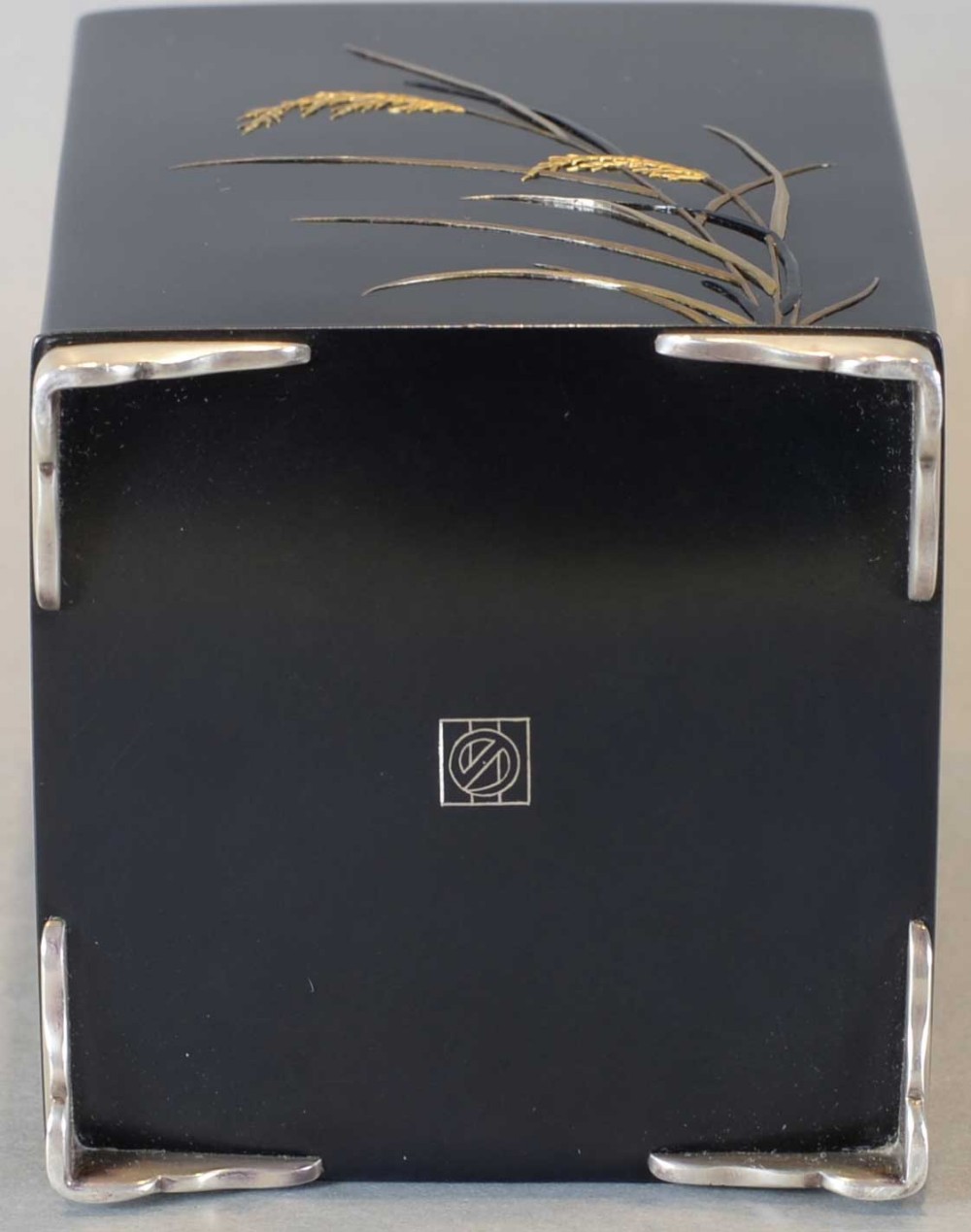 A RARE AND HIGH QUALITY JAPANESE SHAKUDO & MIXED METAL TEA CANISTER (CADDY) BY NOGAWA View IX