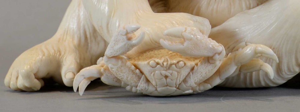 EXHIBITION QUALITY JAPANESE IVORY MONKEY OKIMONO BY IMPERIAL ARTIST ISHIKAWA KOMEI View X