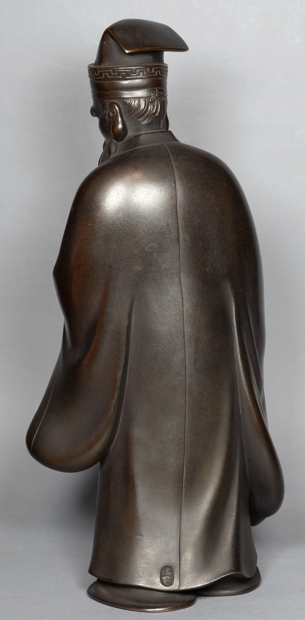 FINE QUALITY JAPANESE BRONZE OKIMONO OF JUROJIN LUCKY GOD View V
