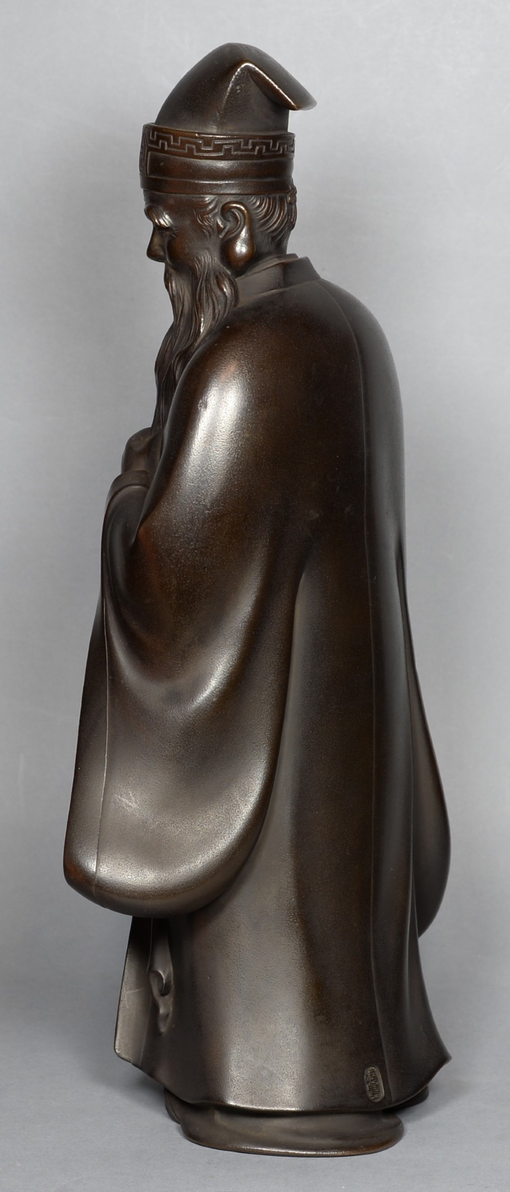 FINE QUALITY JAPANESE BRONZE OKIMONO OF JUROJIN LUCKY GOD View VI