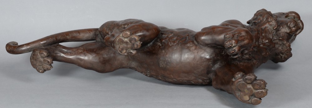 OUTSTANDING QUALITY JAPANESE BRONZE TIGER ON STAND BY THE MARUKI COMPANY View VIII