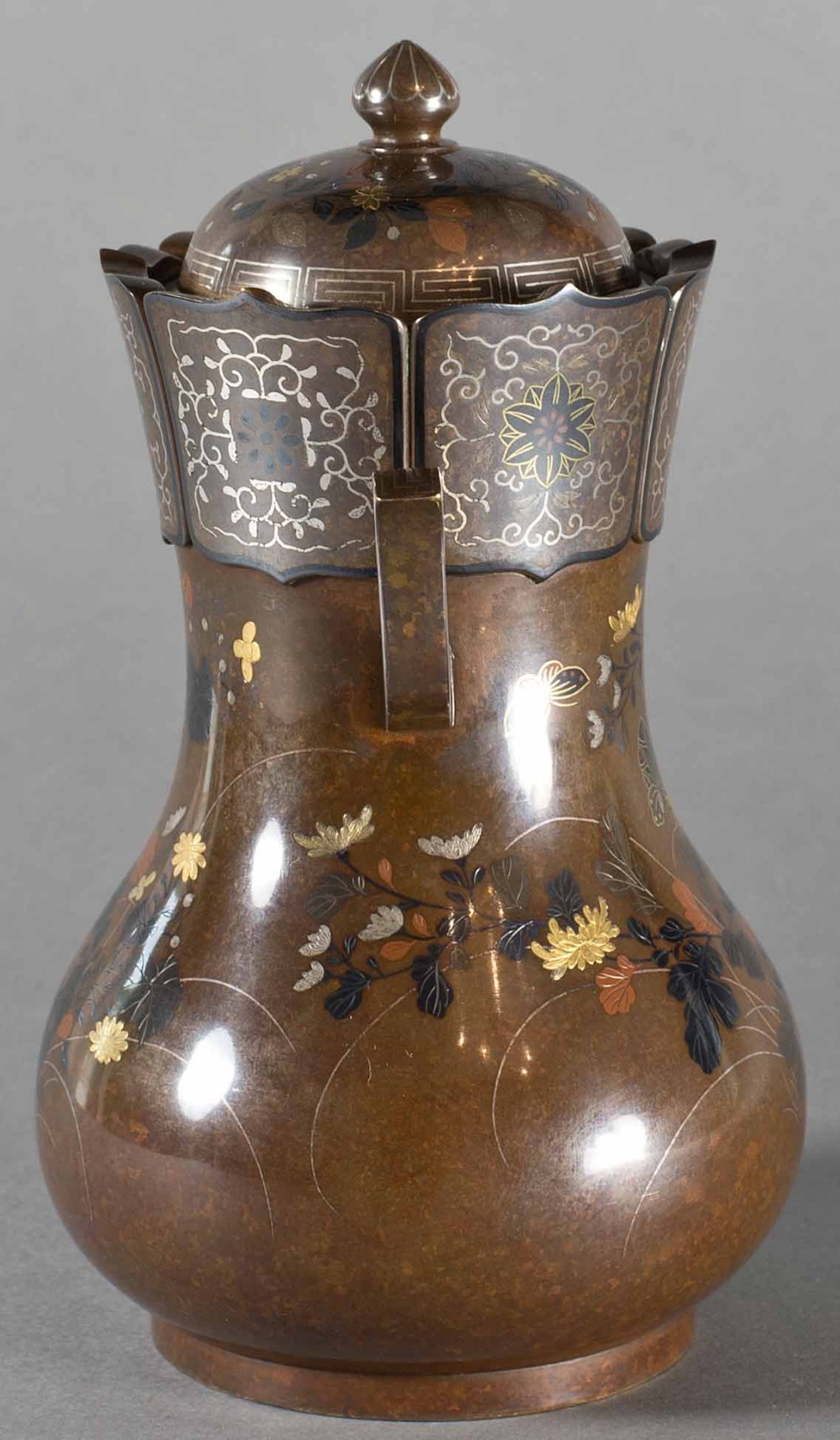 SUPER QUALITY JAPANESE MIXED METAL JAR AND COVER BY THE NOGAWA COMPANY View III