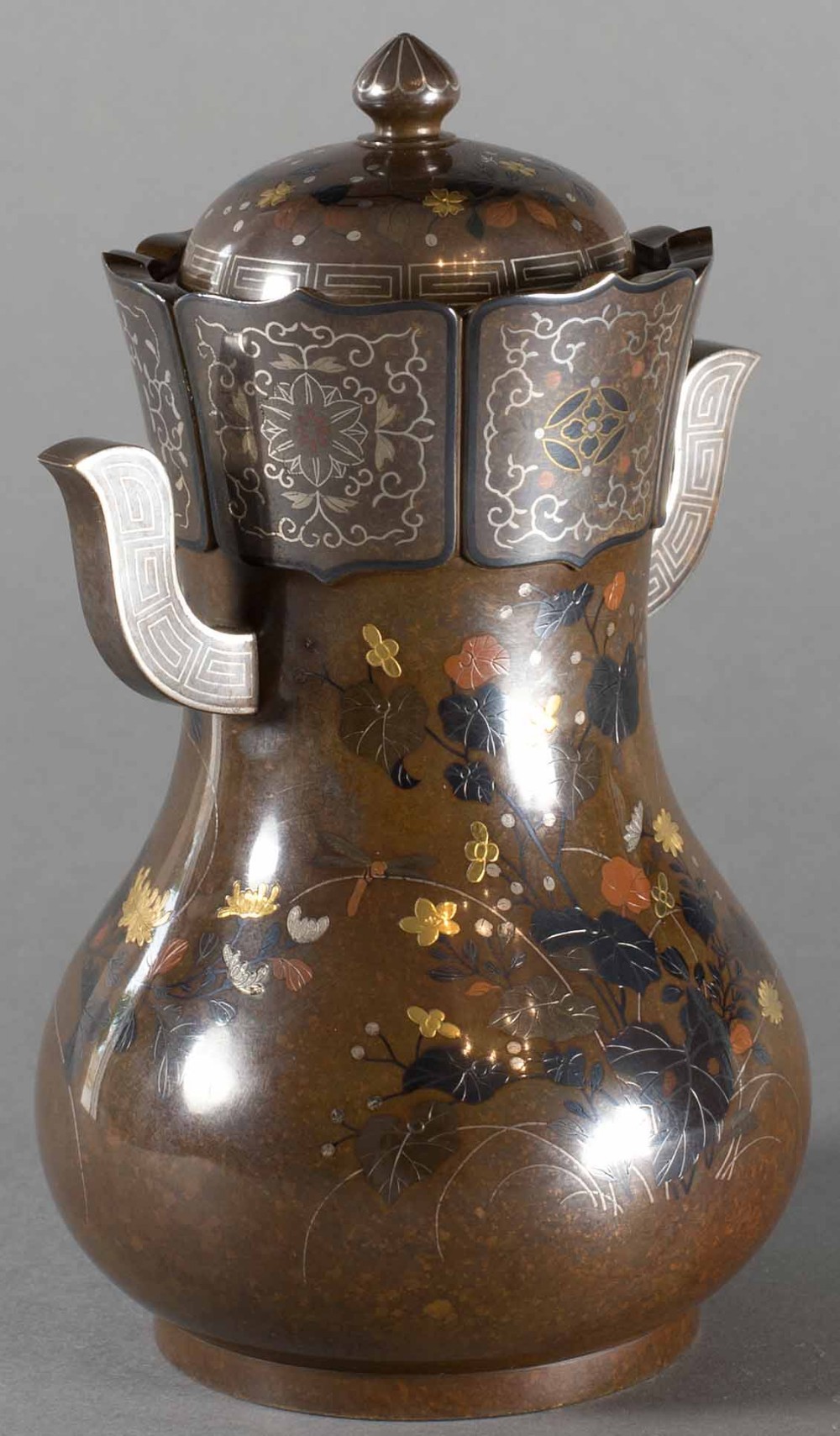 SUPER QUALITY JAPANESE MIXED METAL JAR AND COVER BY THE NOGAWA COMPANY View VII