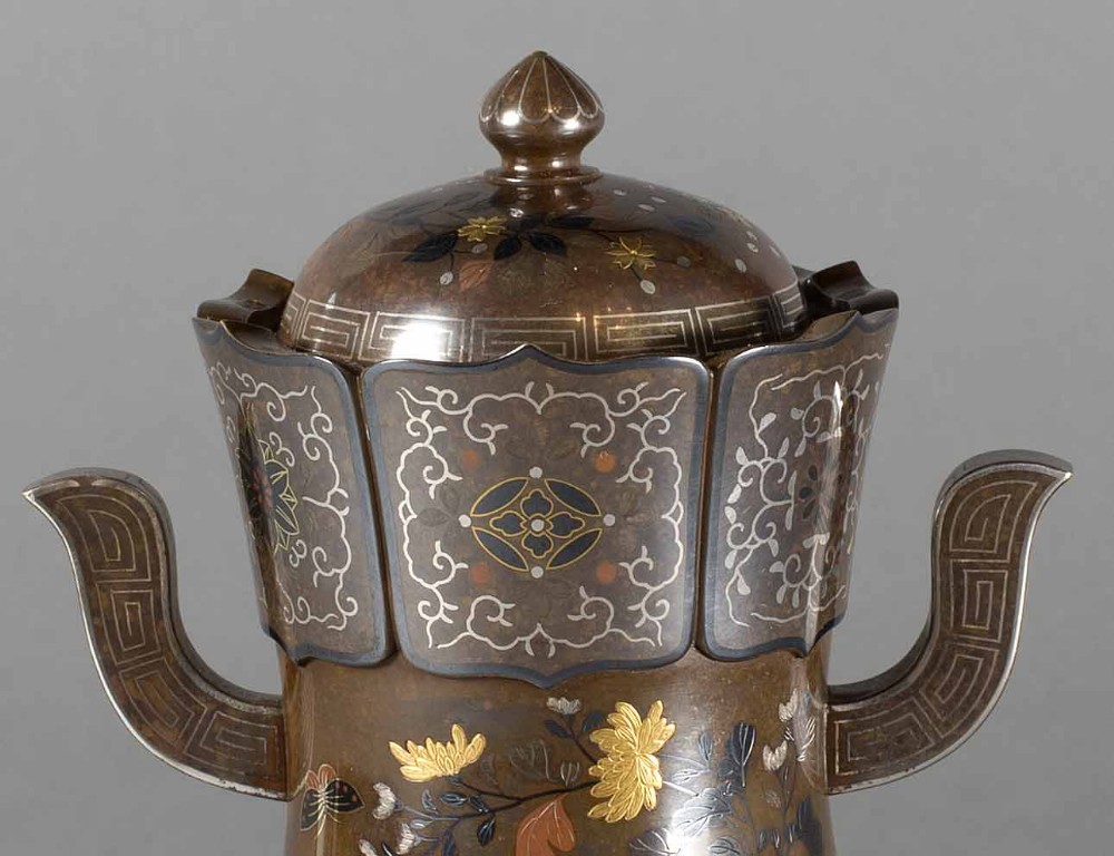 SUPER QUALITY JAPANESE MIXED METAL JAR AND COVER BY THE NOGAWA COMPANY View VIII