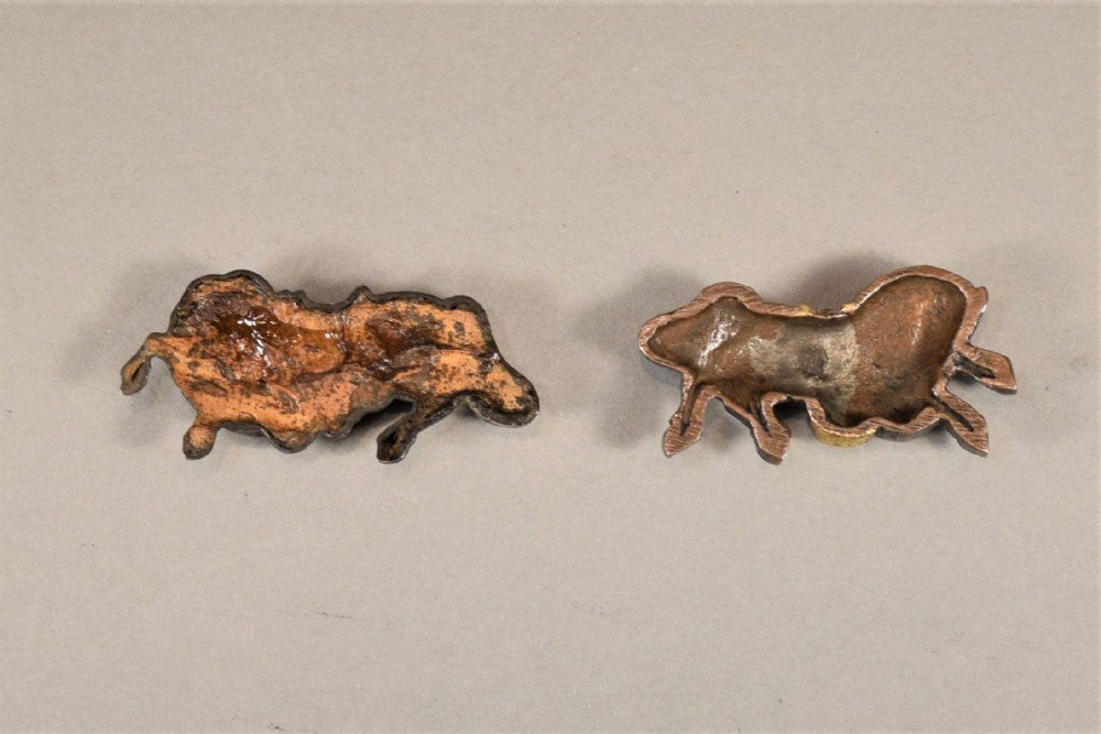 NICE QUALITY PAIR OF JAPANESE MIXED METAL MENUKI - HORSES View III