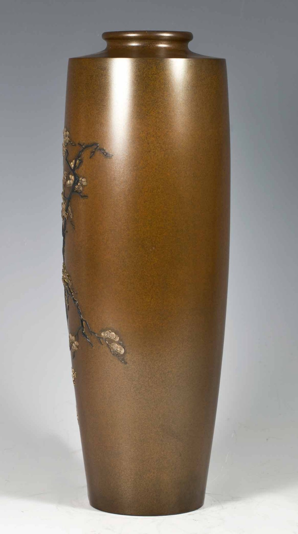 FINELY EXECUTED JAPANESE BRONZE AND MIXED METAL VASE BY YAMAMOTO KOKEN View IV