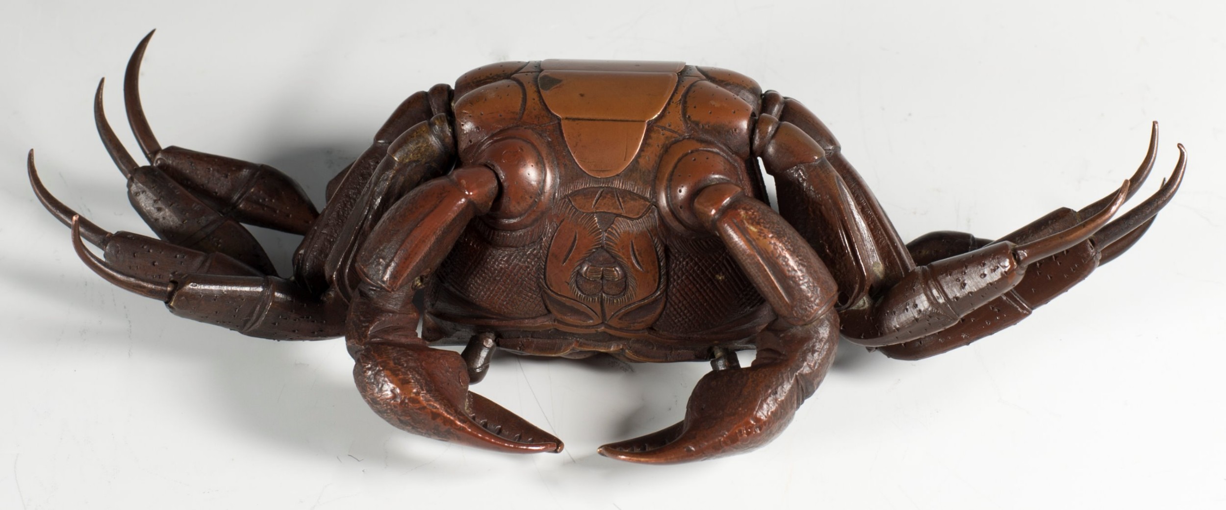 LARGE JAPANESE BRONZE OKIMONO OF AN ARTICULATED CRAB View V