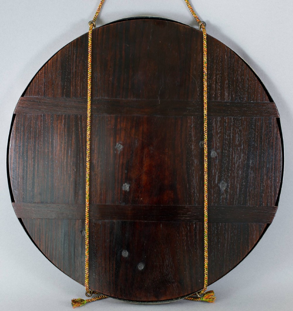 DELIGHTFUL TOKYO ARTIST JAPANESE WOOD & IVORY PLAQUE - BASKET OF FRUIT View V