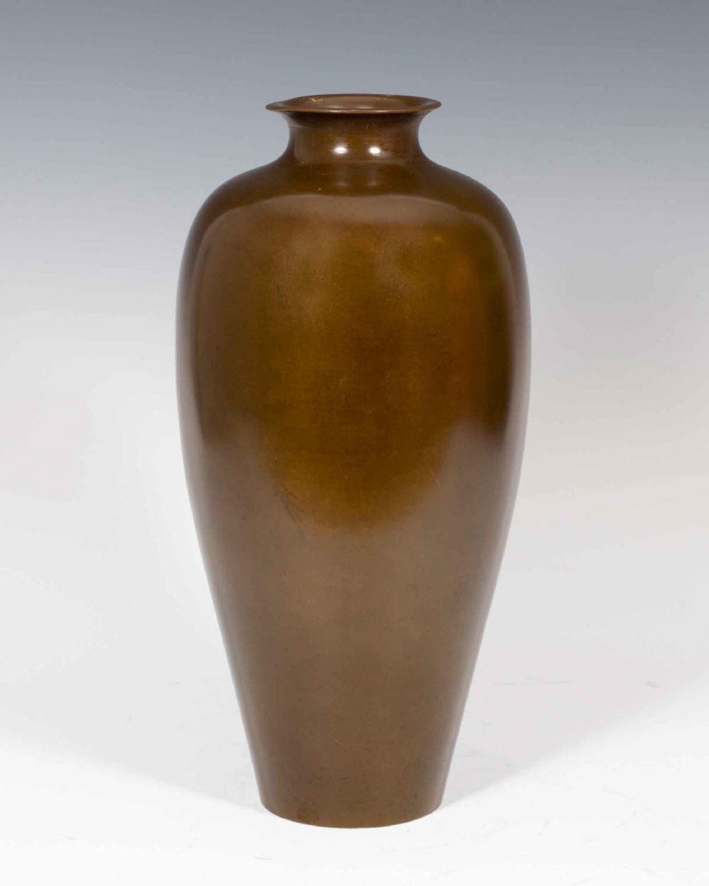 LARGE JAPANESE BRONZE ONLAID MIXED METAL FLYING GEESE VASE View VI