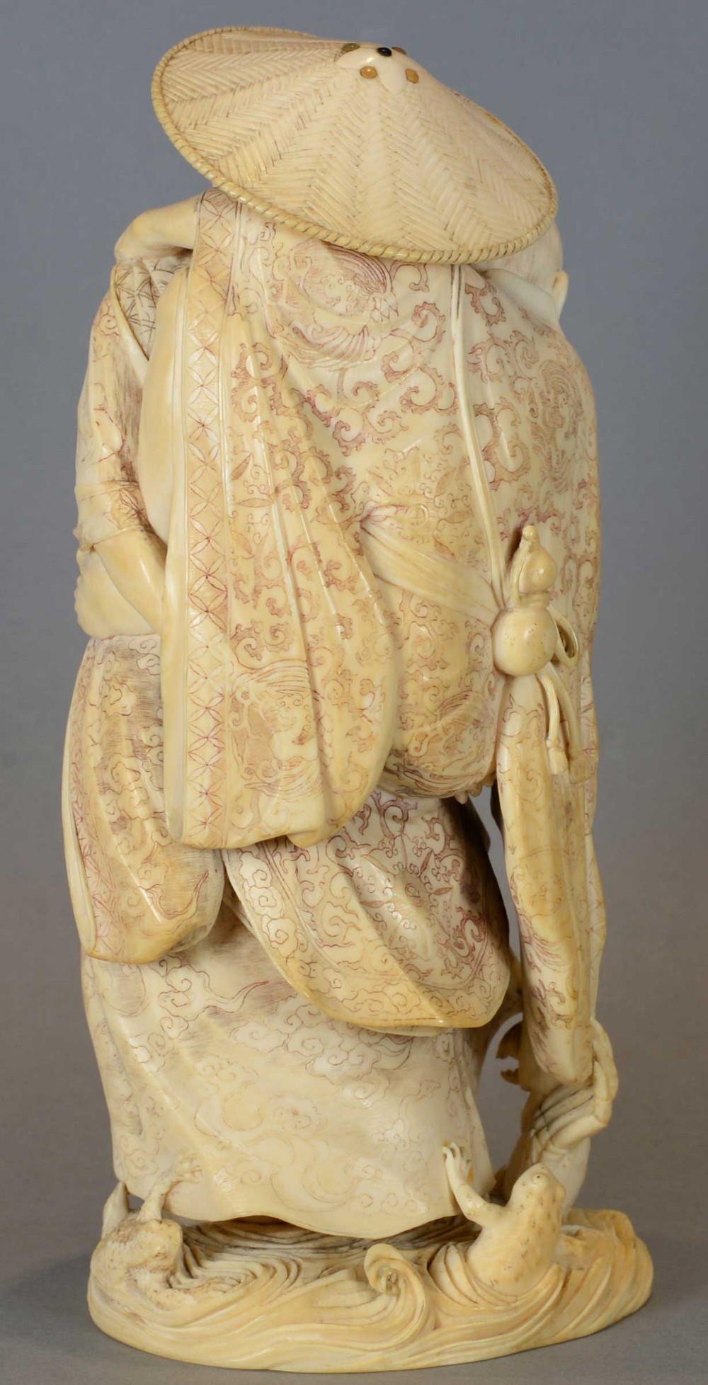 A FINE QUALITY JAPANESE IVORY TOKYO SCHOOL OKIMONO FISHERMEN -  KOYOSAI NOBUCHIKA  View VII