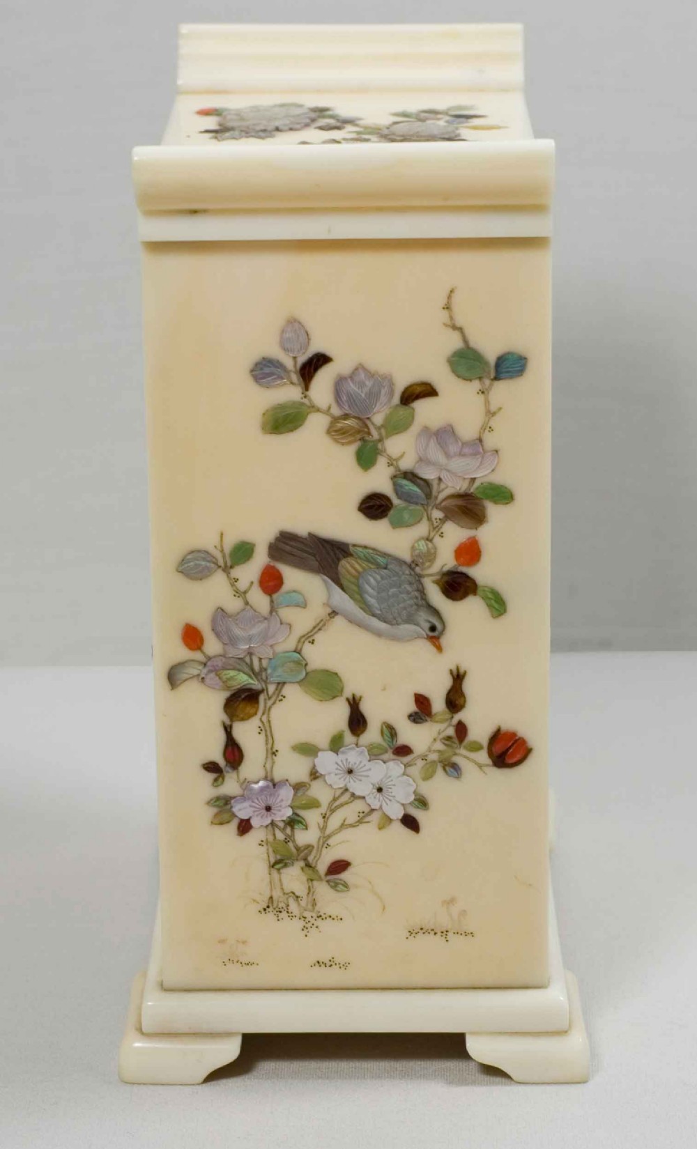 A MINIATURE JAPANESE IVORY AND SHIBAYAMA TABLE CABINET View VII