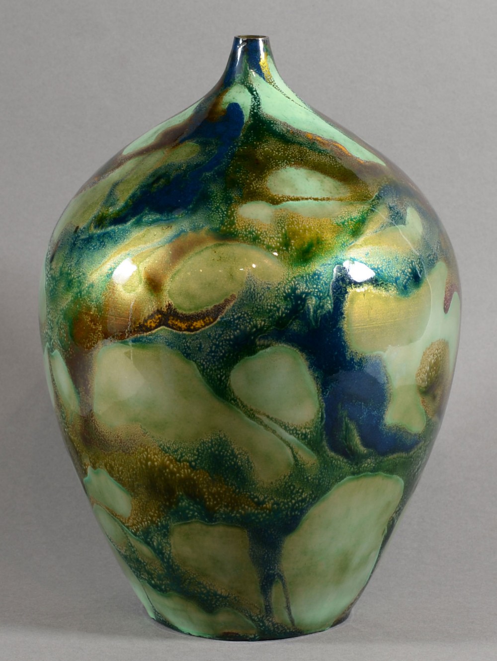 INTERESTING CONTEMPORARY STYLE JAPANESE CLOISONNE ENAMEL VASE - SIGNED YUICHI View V