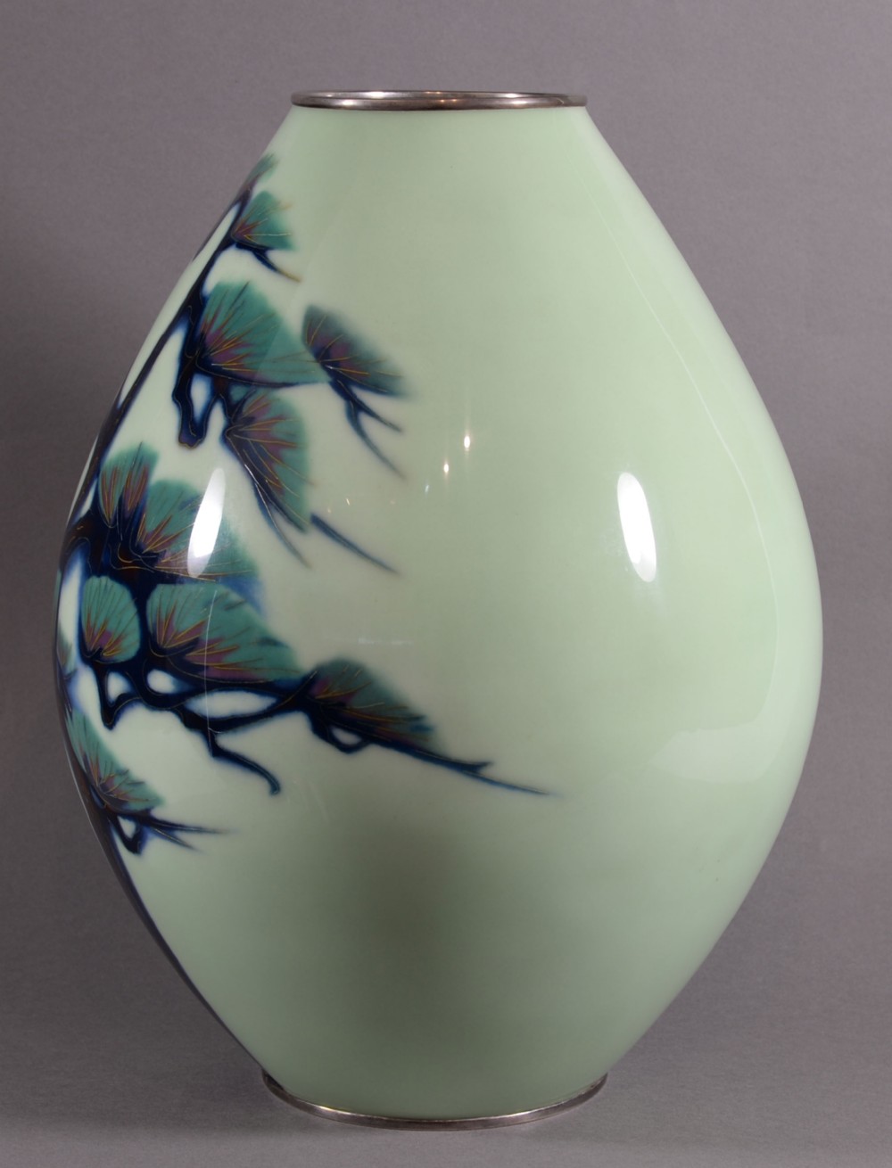 LARGE JAPANESE CLOISONNE ENAMEL VASE BY ANDO COMPANY View IX