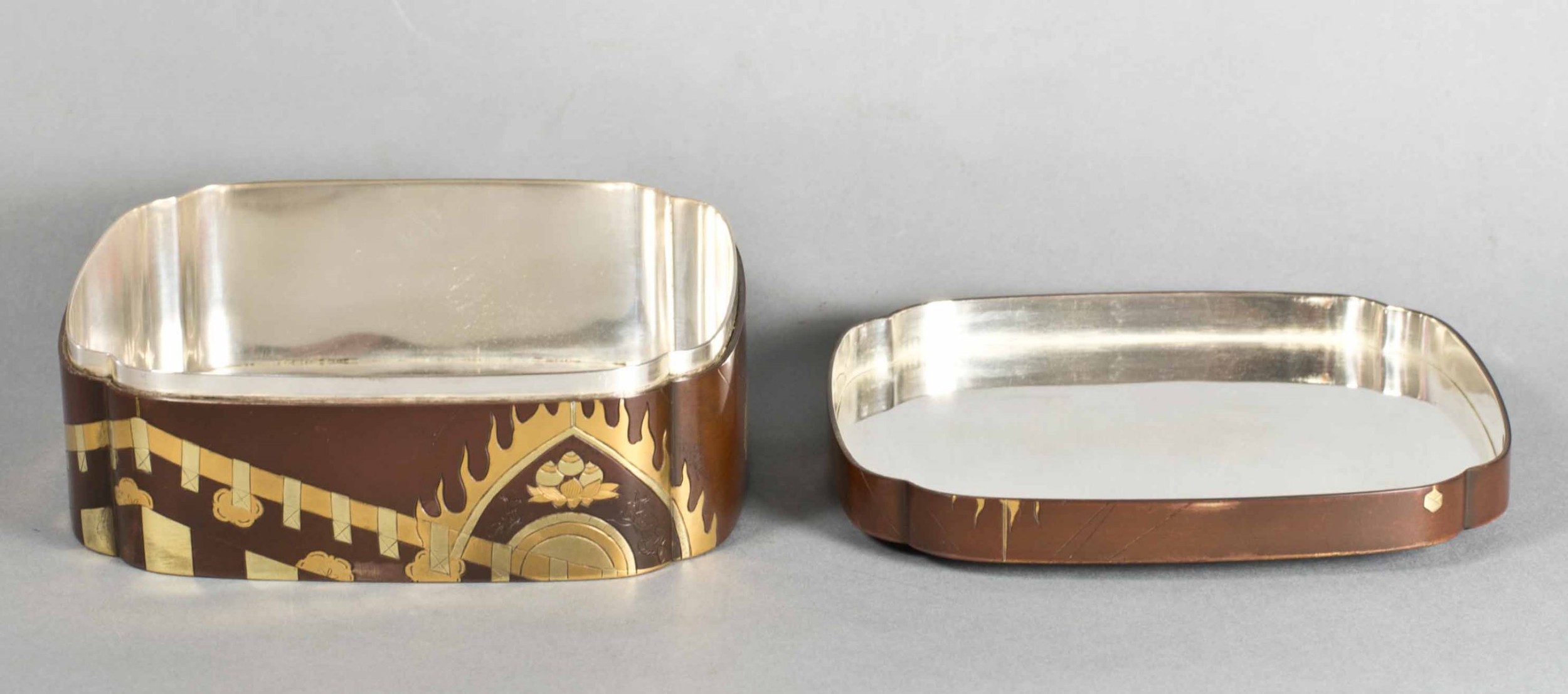 NICE QUALITY  JAPANESE MIXED METAL BOX BY THE MIYAO EISUKE COMPANY View XI