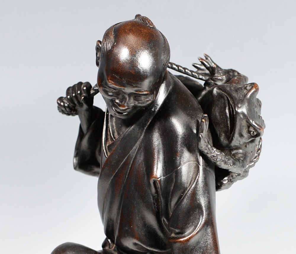 FASCINATING JAPANESE BRONZE OKIMONO 