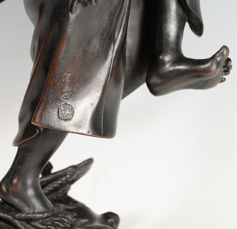 FASCINATING JAPANESE BRONZE OKIMONO 