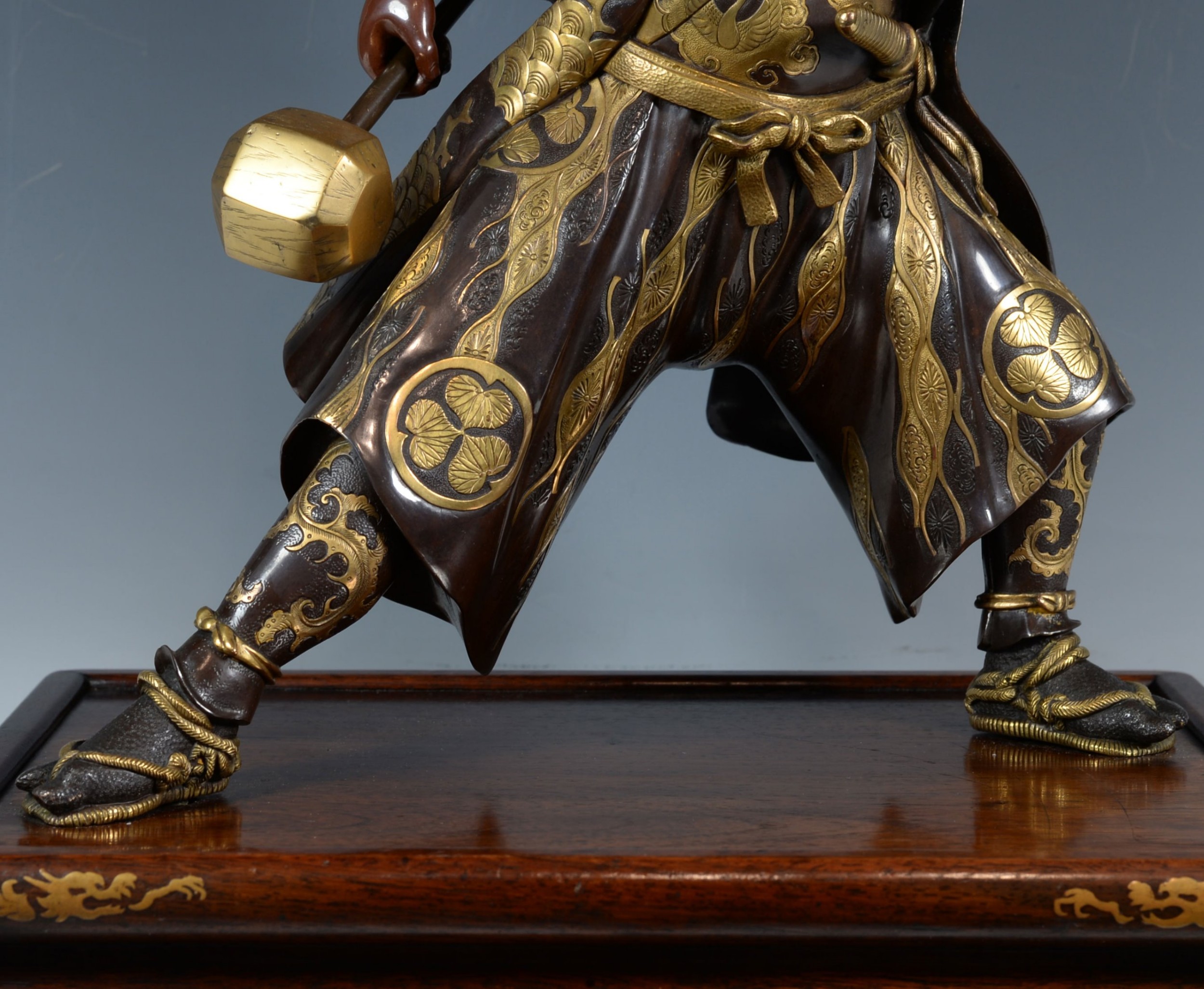 LARGE JAPANESE GILDED BRONZE SAMURAI WARRIOR OKIMONO-MIYAO EISUKE View VIII