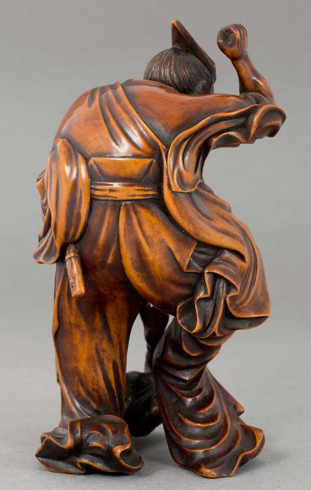 JAPANESE MEIJI PERIOD BOXWOOD OKIMONO DEPICTING SETSUBUN FESTIVAL AND ONI - SIGNED View IV