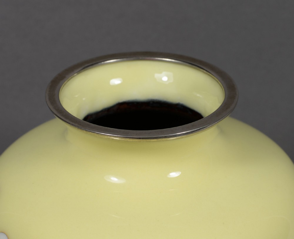 JAPANESE CLOISONNE ENAMEL FLORAL VASE BY ANDO View VII