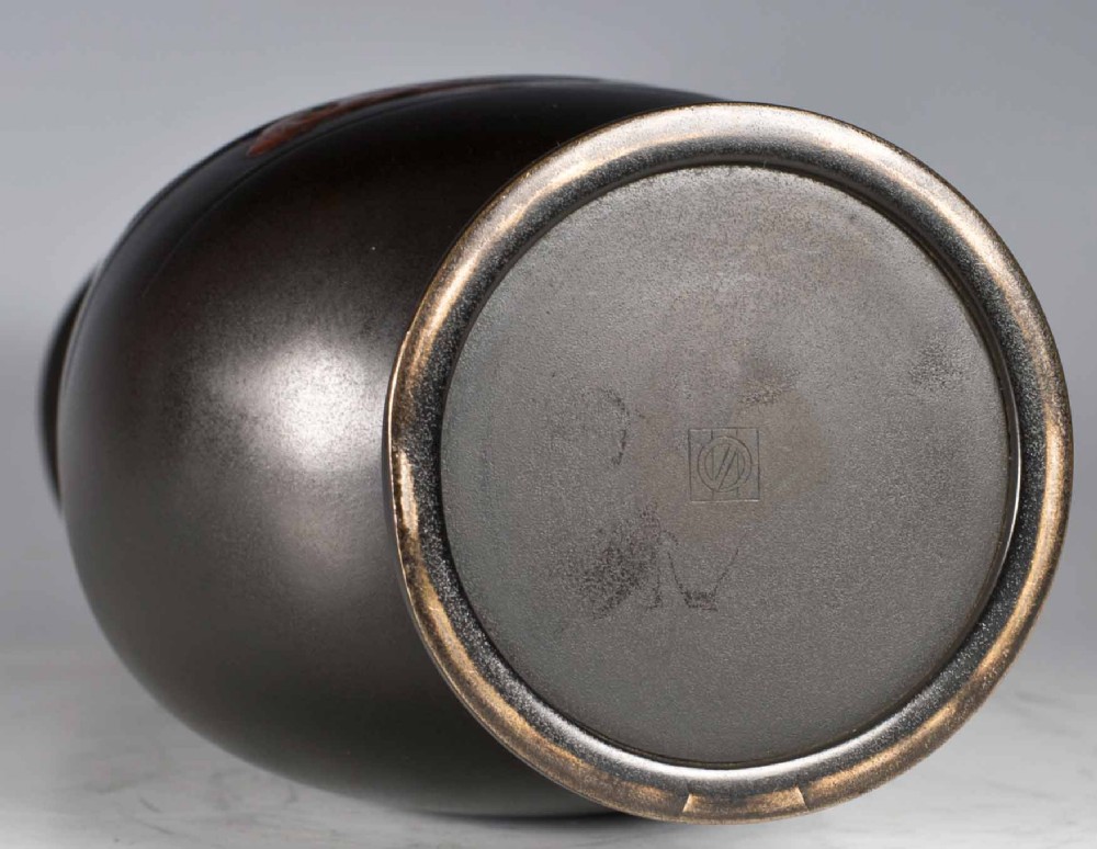JAPANESE MIXED METAL CARP VASE BY OKUBO SHUKO - NOGAWA COMPANY View IX