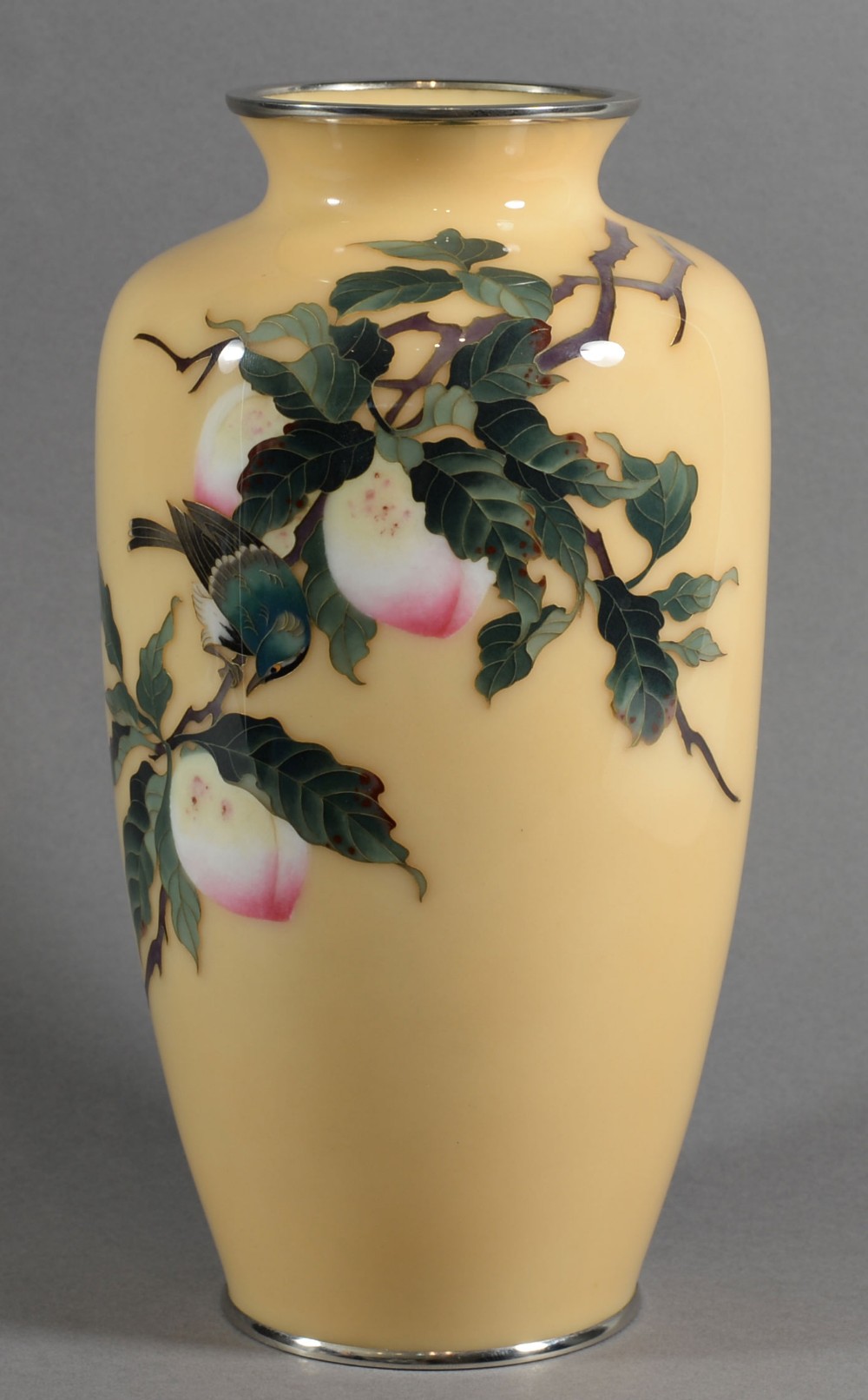 HIGHLY DECORATIVE JAPANESE CLOISONNE ENAMEL VASE BY TAMURA View VII