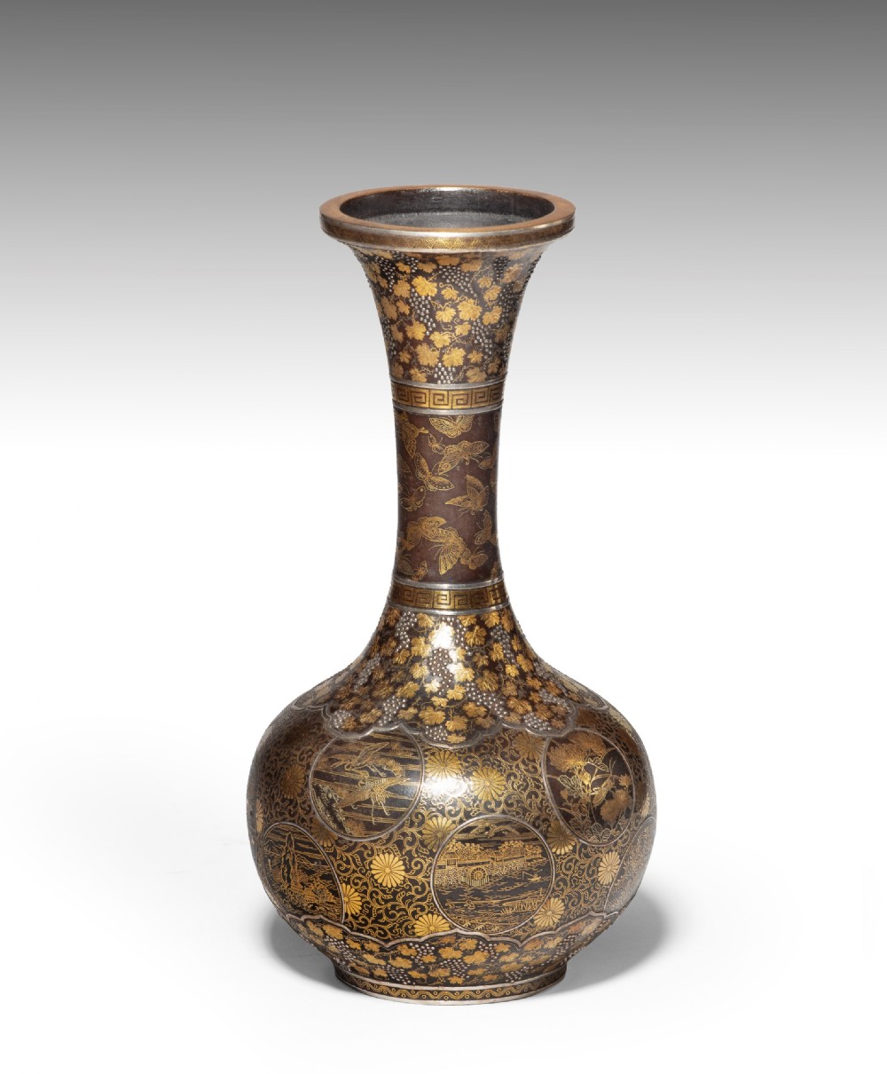 JAPANESE IRON VASE BY THE KOMAI COMPANY OF KYOTO View II